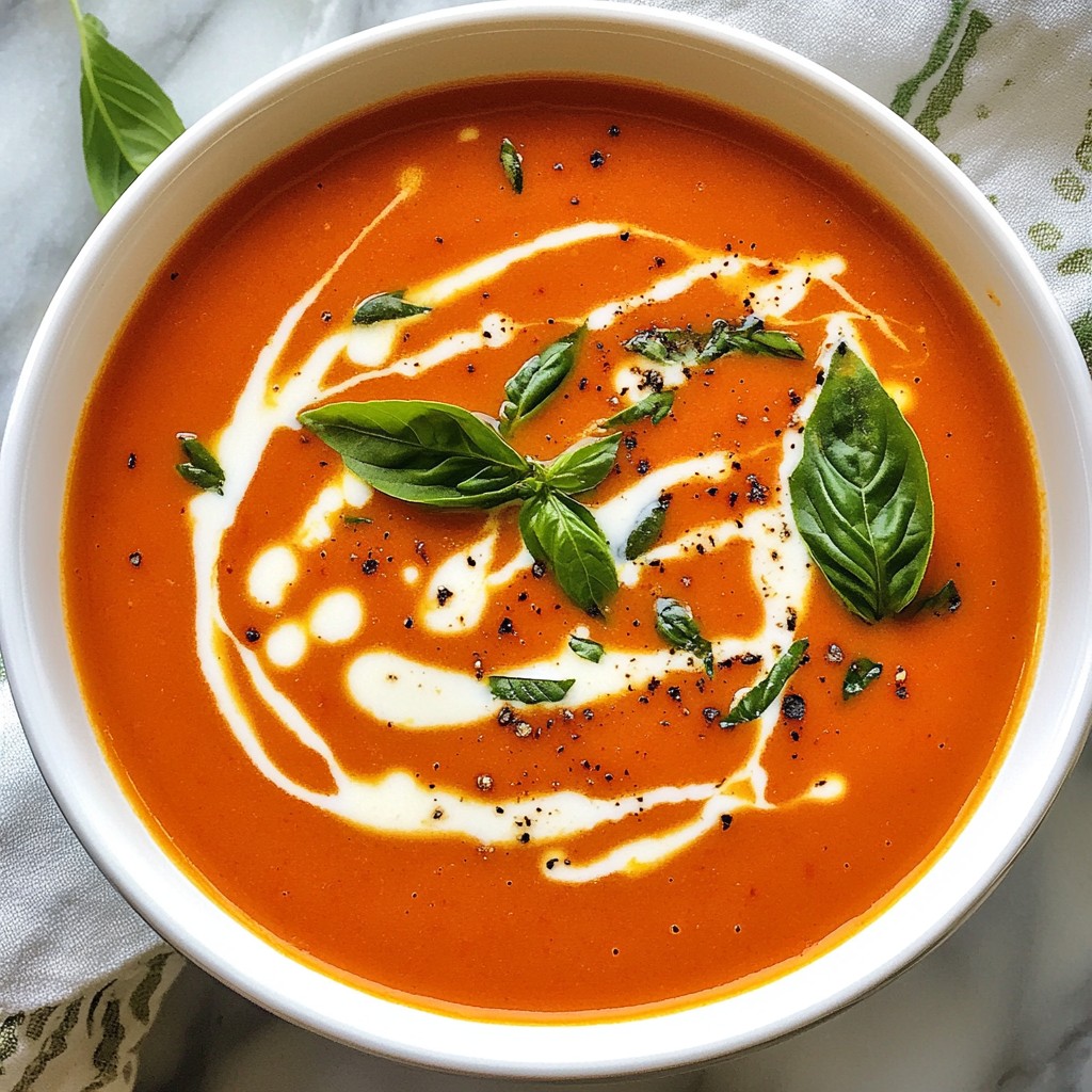 Slow Cooker Creamy Tomato Basil Soup Delight