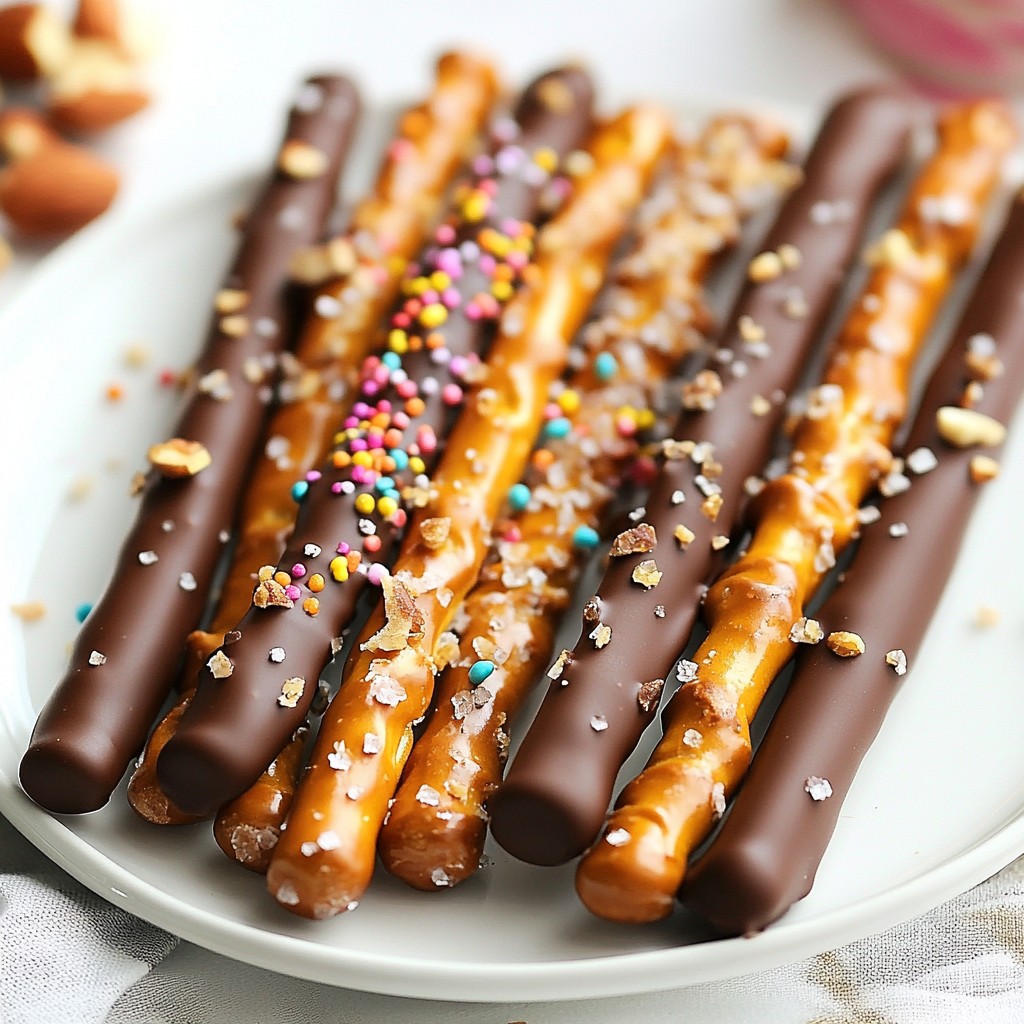 Chocolate Dipped Pretzel Rods Irresistible and Easy Treat