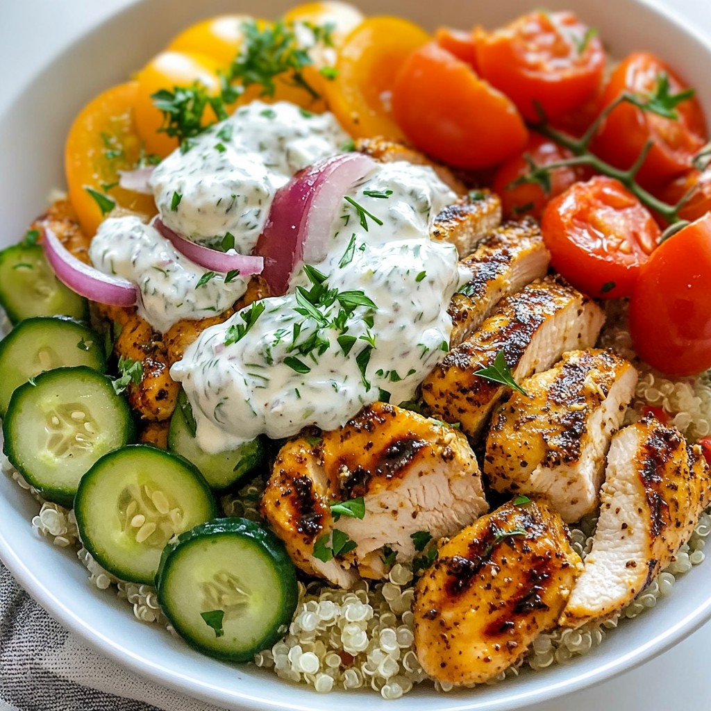 Greek Chicken Gyro Bowls Flavorful and Fresh Meal