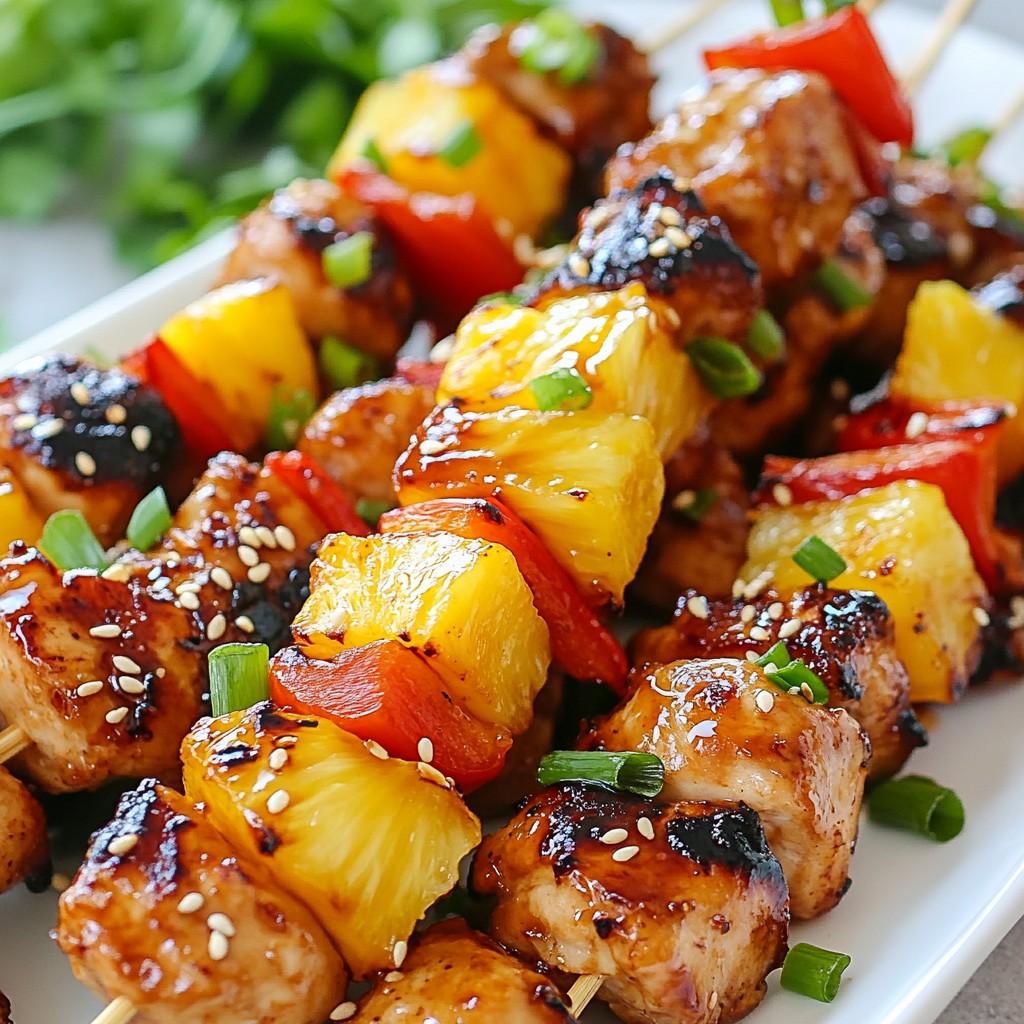 Teriyaki Pineapple Chicken Kabobs Flavorful Grilling Delight