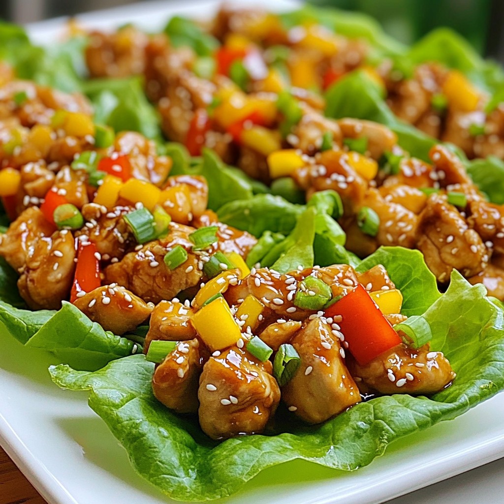 Teriyaki Chicken Lettuce Wraps Flavorful and Quick Meal