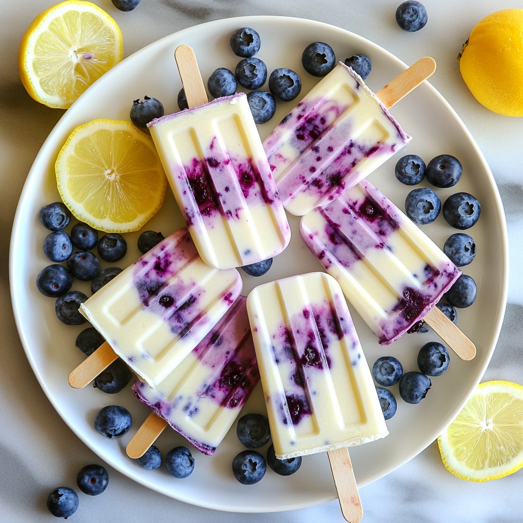Blueberry Lemon Yogurt Popsicles Fresh and Flavorful