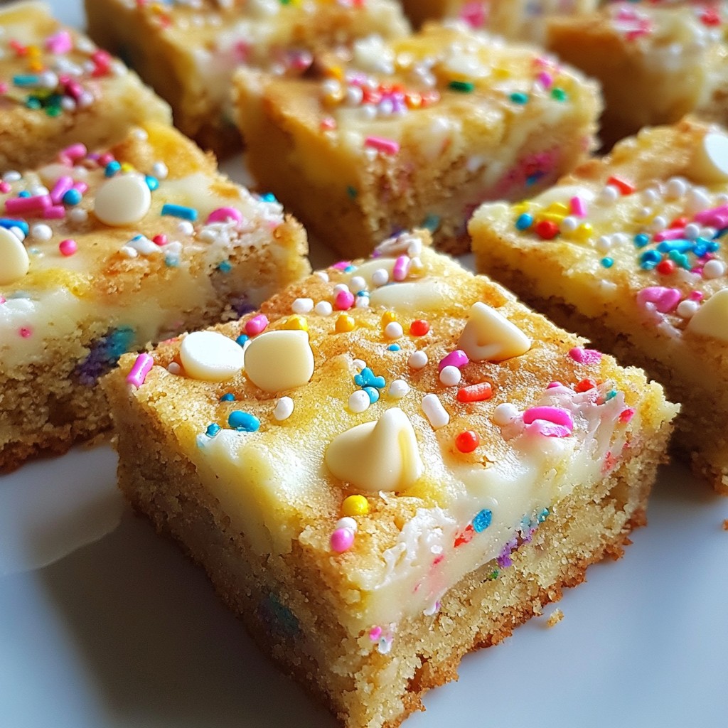 Birthday Cake Blondies Perfect for Any Celebration