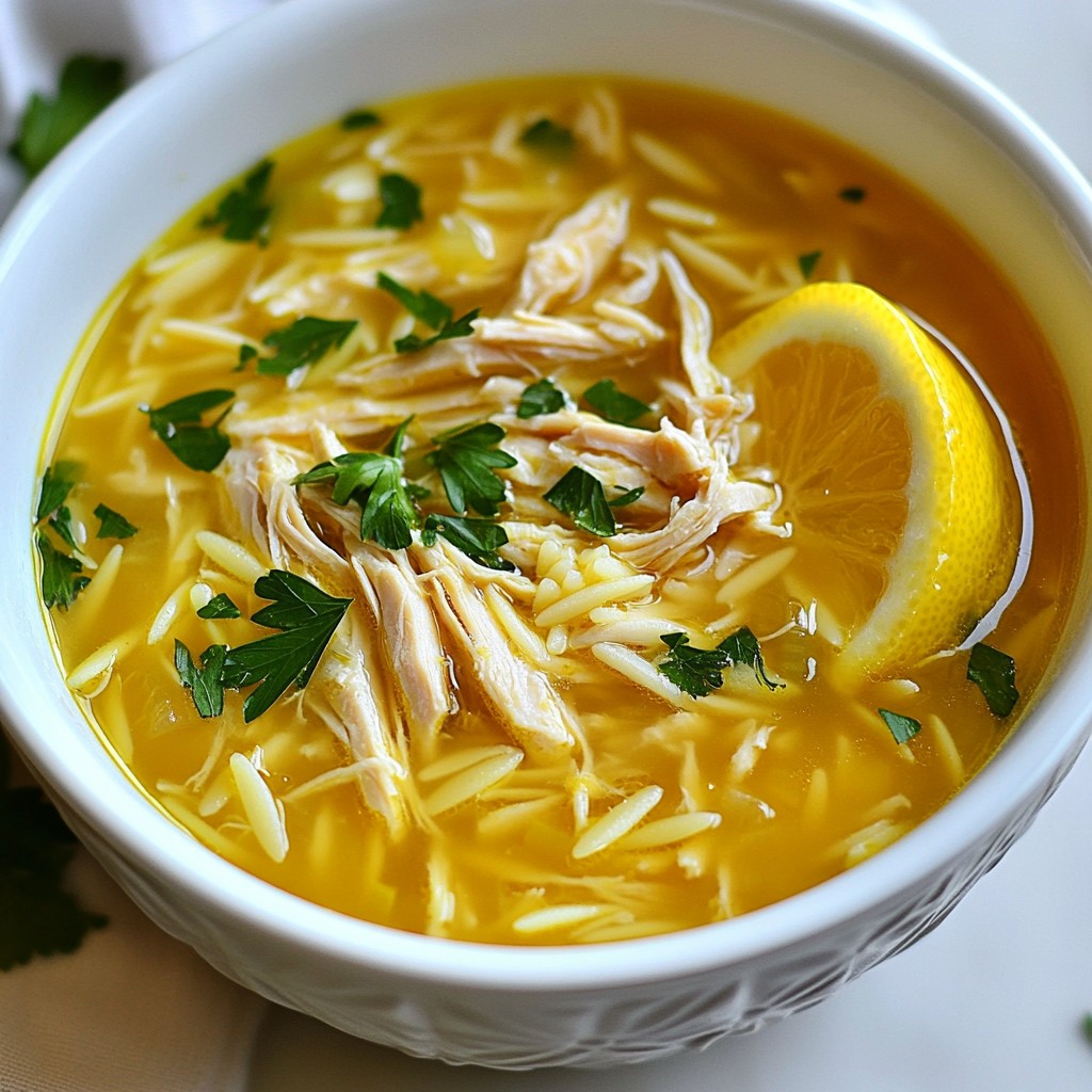 Greek Lemon Chicken Soup Flavorful and Nourishing Dish