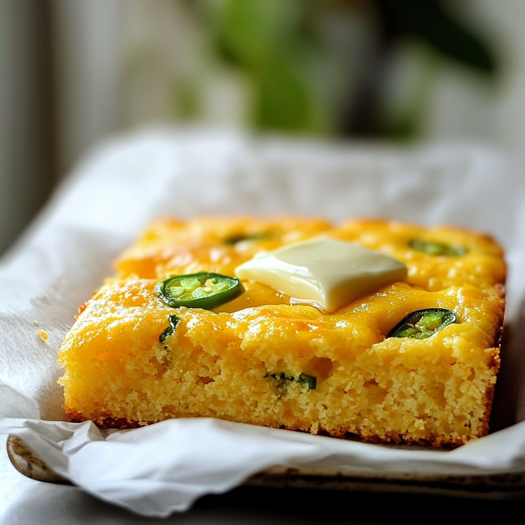 Jalapeño Cheddar Cornbread Tasty and Easy Recipe