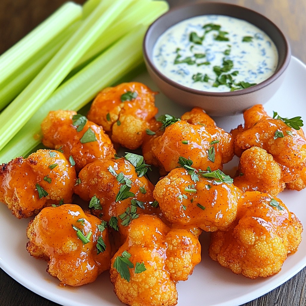 Buffalo Cauliflower Bites Crunchy and Flavorful Snack