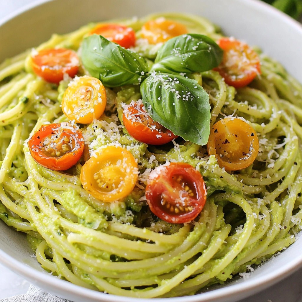 Creamy Avocado Pasta Simple and Flavorful Dish