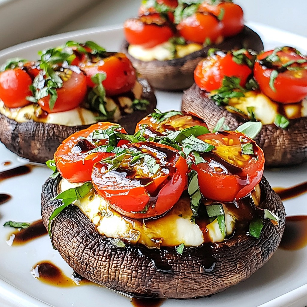Caprese Stuffed Portobello Mushrooms Delicious Treat