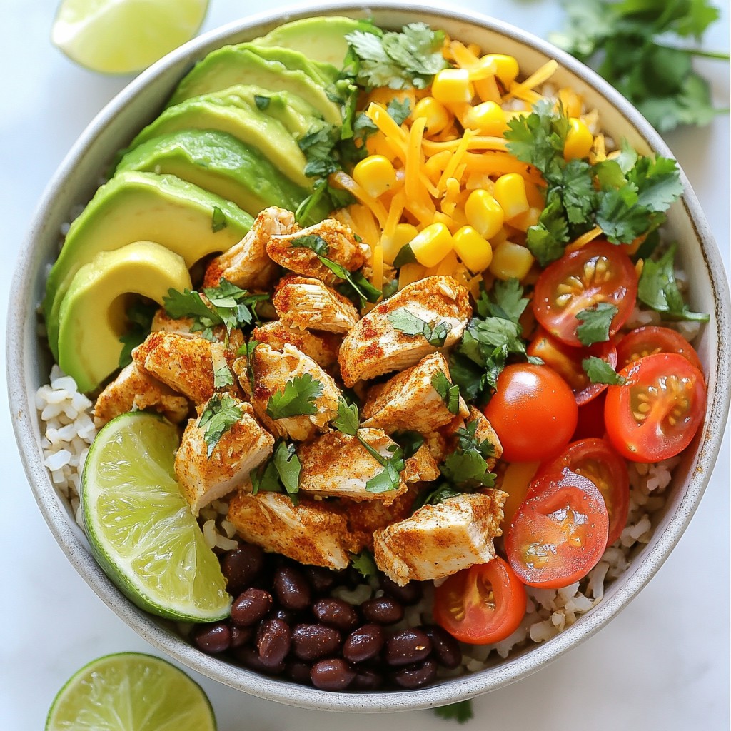 Fiesta Chicken Burrito Bowls Scrumptious and Easy Meal