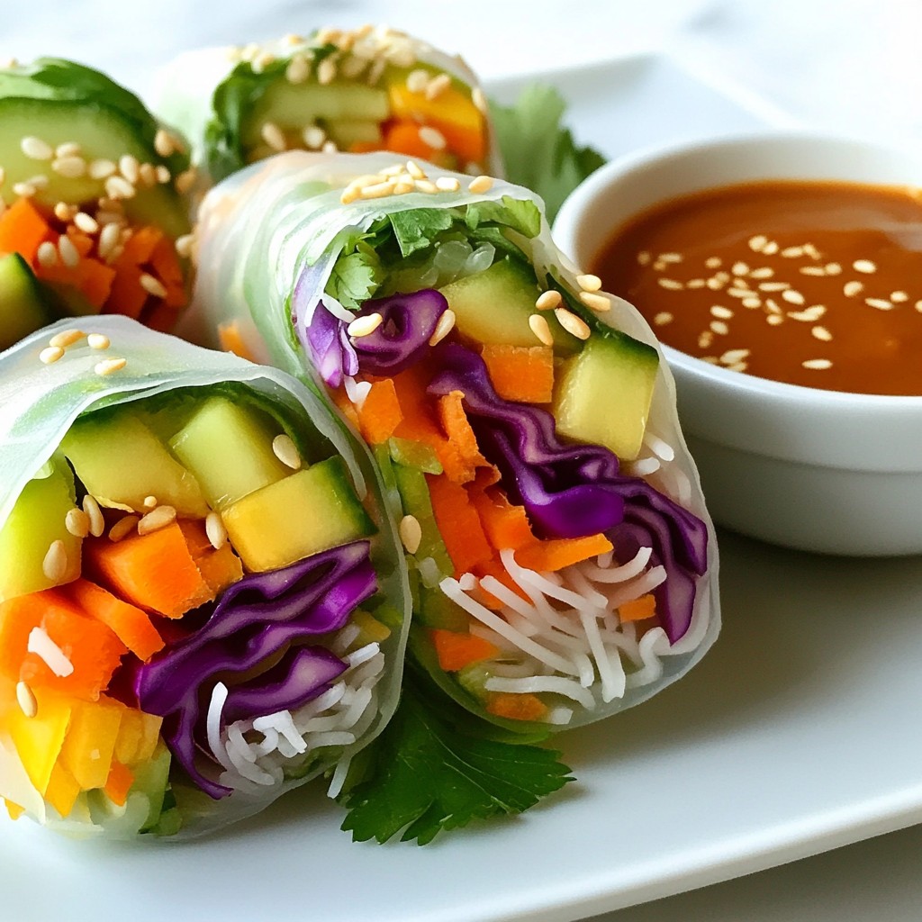 Rainbow Veggie Spring Rolls Flavorful and Fresh Delight