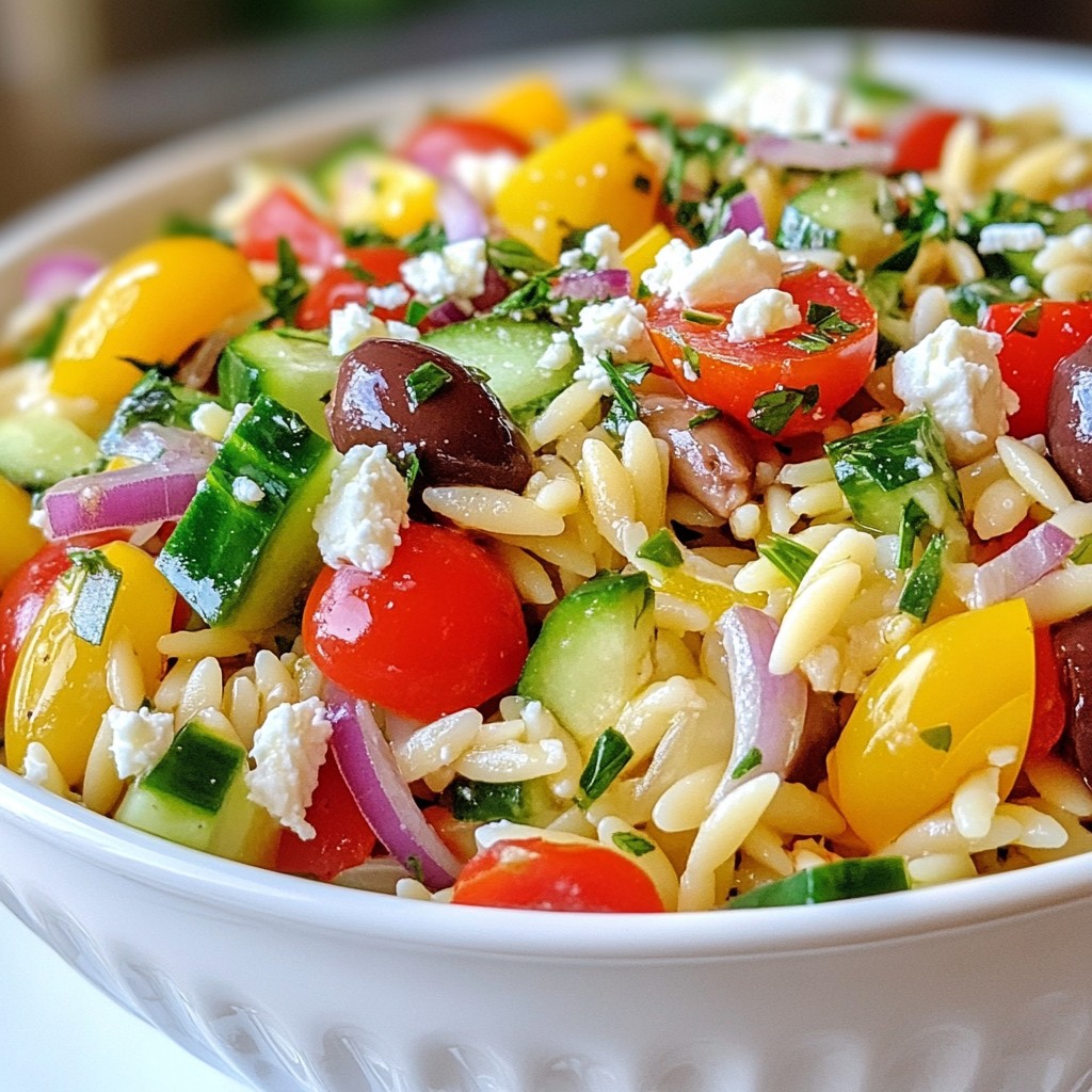 Greek Orzo Salad with Feta Fresh and Flavorful Dish