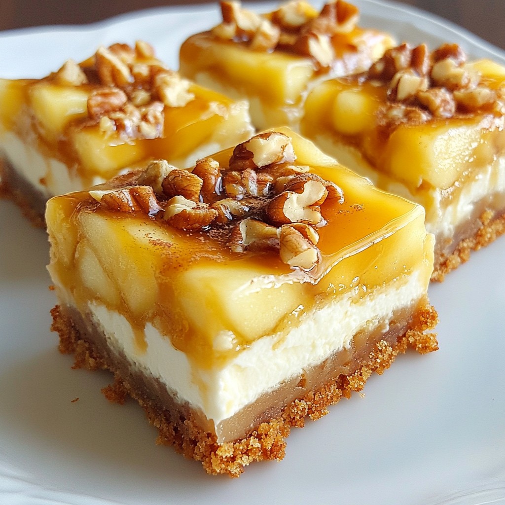 Caramel Apple Cheesecake Bars Delightful Fall Treat