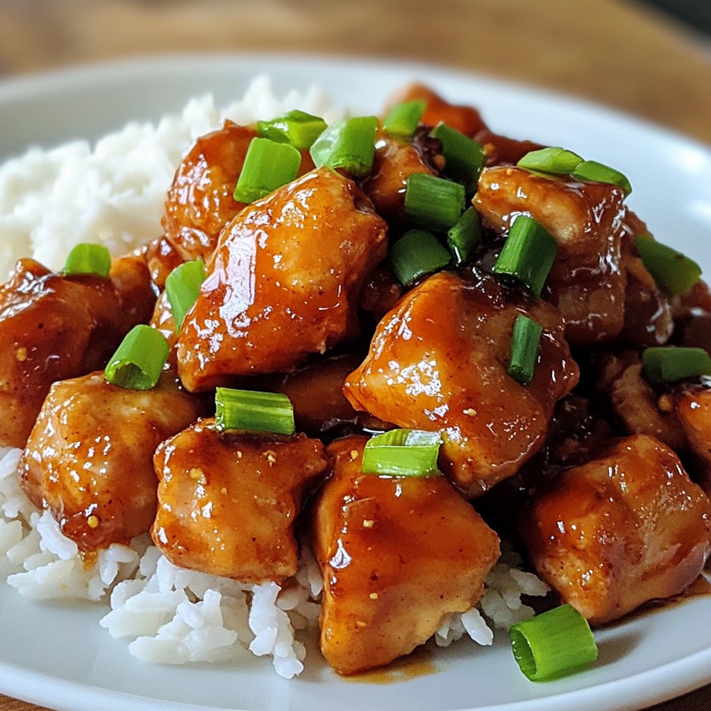 Copycat Food Court Bourbon Chicken Easy and Tasty Meal