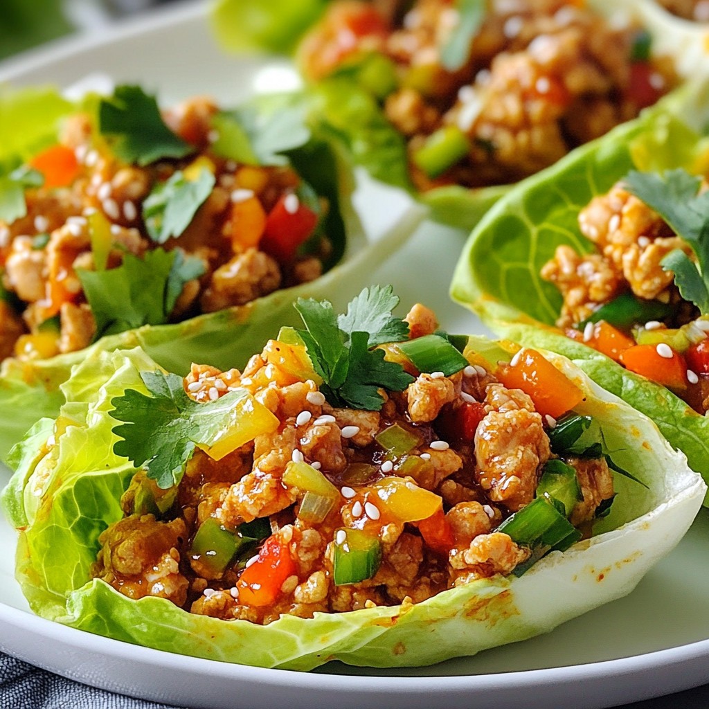 Savory Sweet Chili Chicken Lettuce Cups Delight