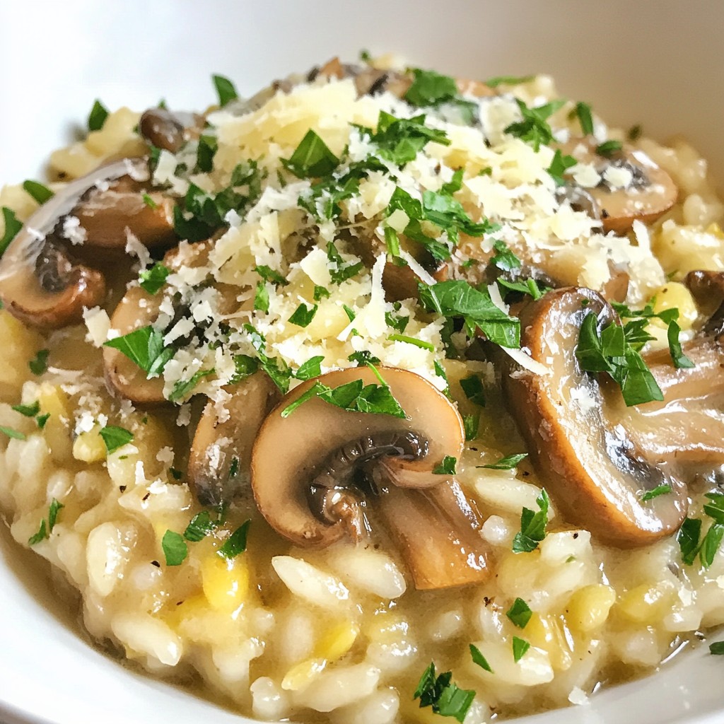 Creamy Mushroom Risotto Flavorful and Simple Dish