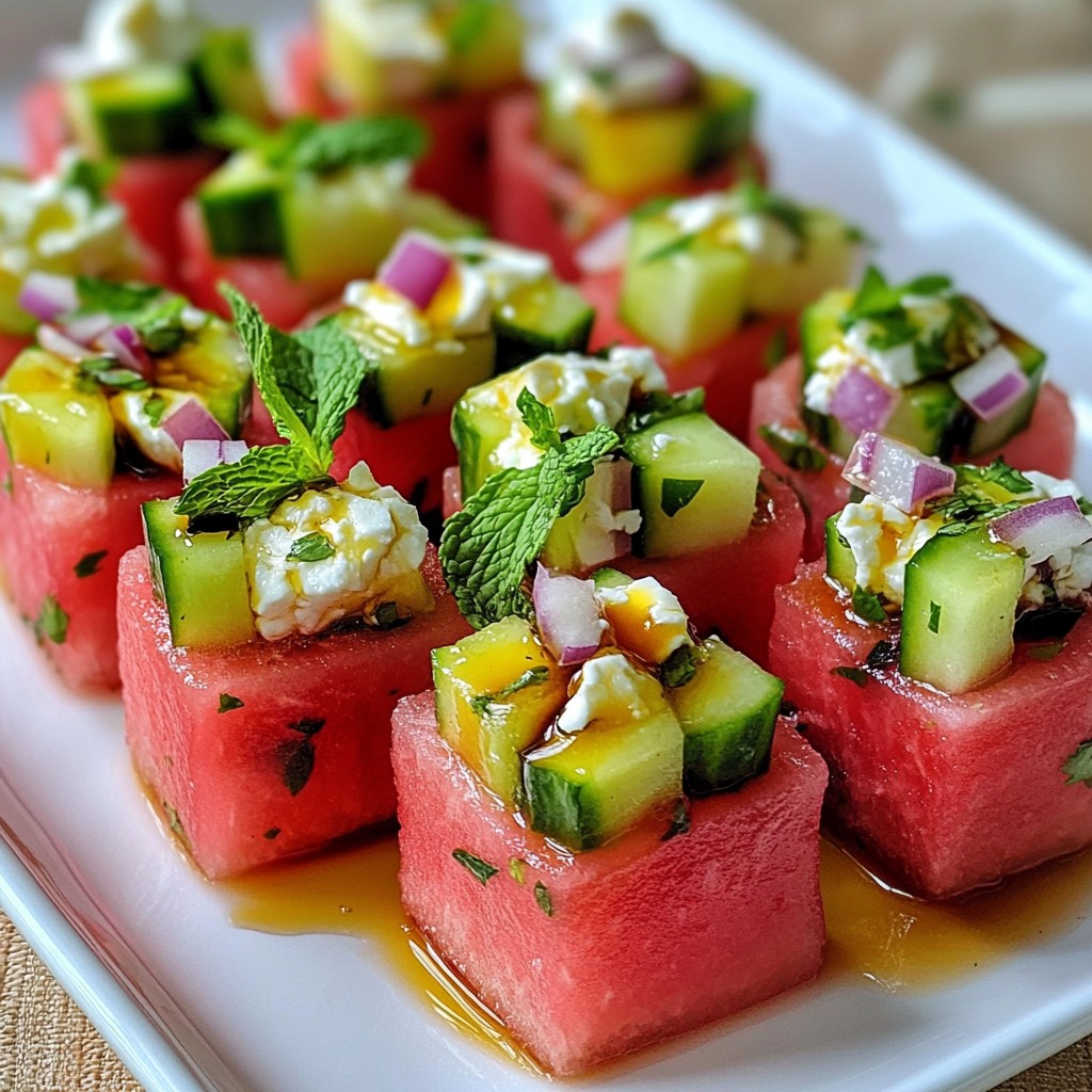 Watermelon Feta Salad Cups Fresh and Flavorful Treat