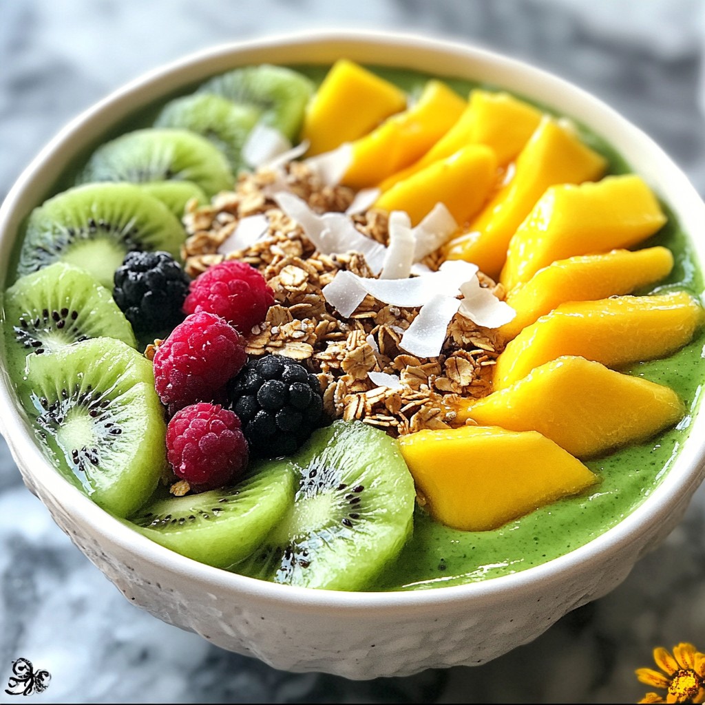 Tropical Green Smoothie Bowl Flavorful and Healthy Treat