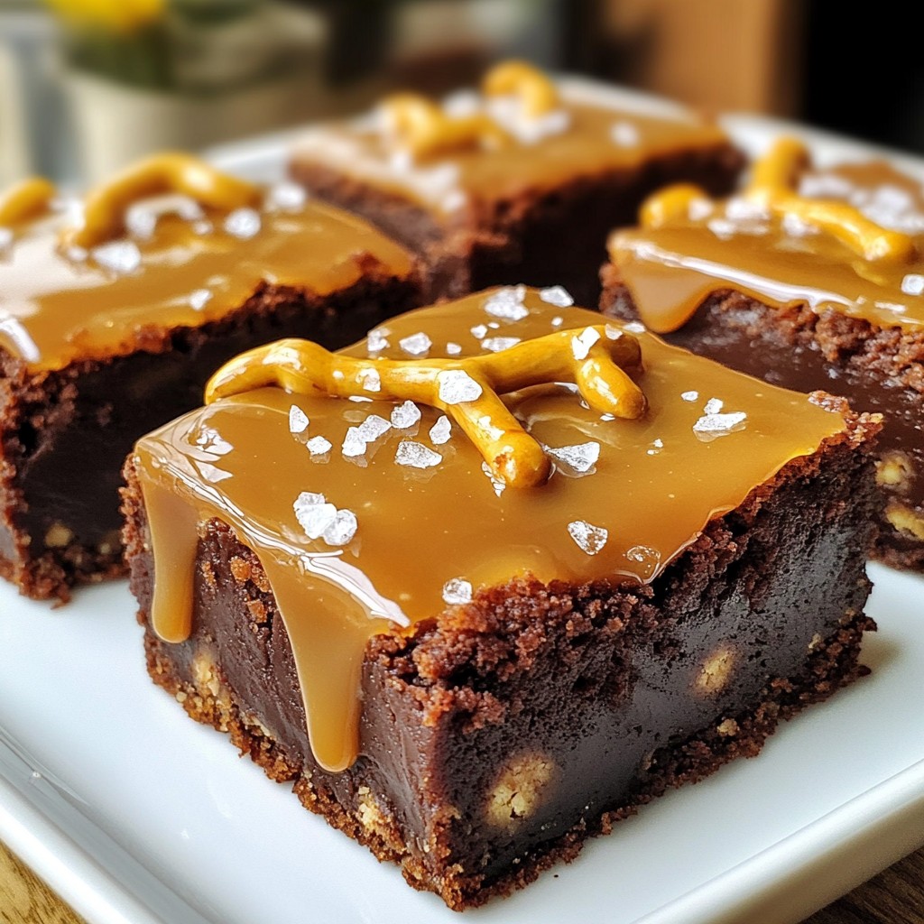 Salted Caramel Pretzel Brownies Delightful Sweet Treat