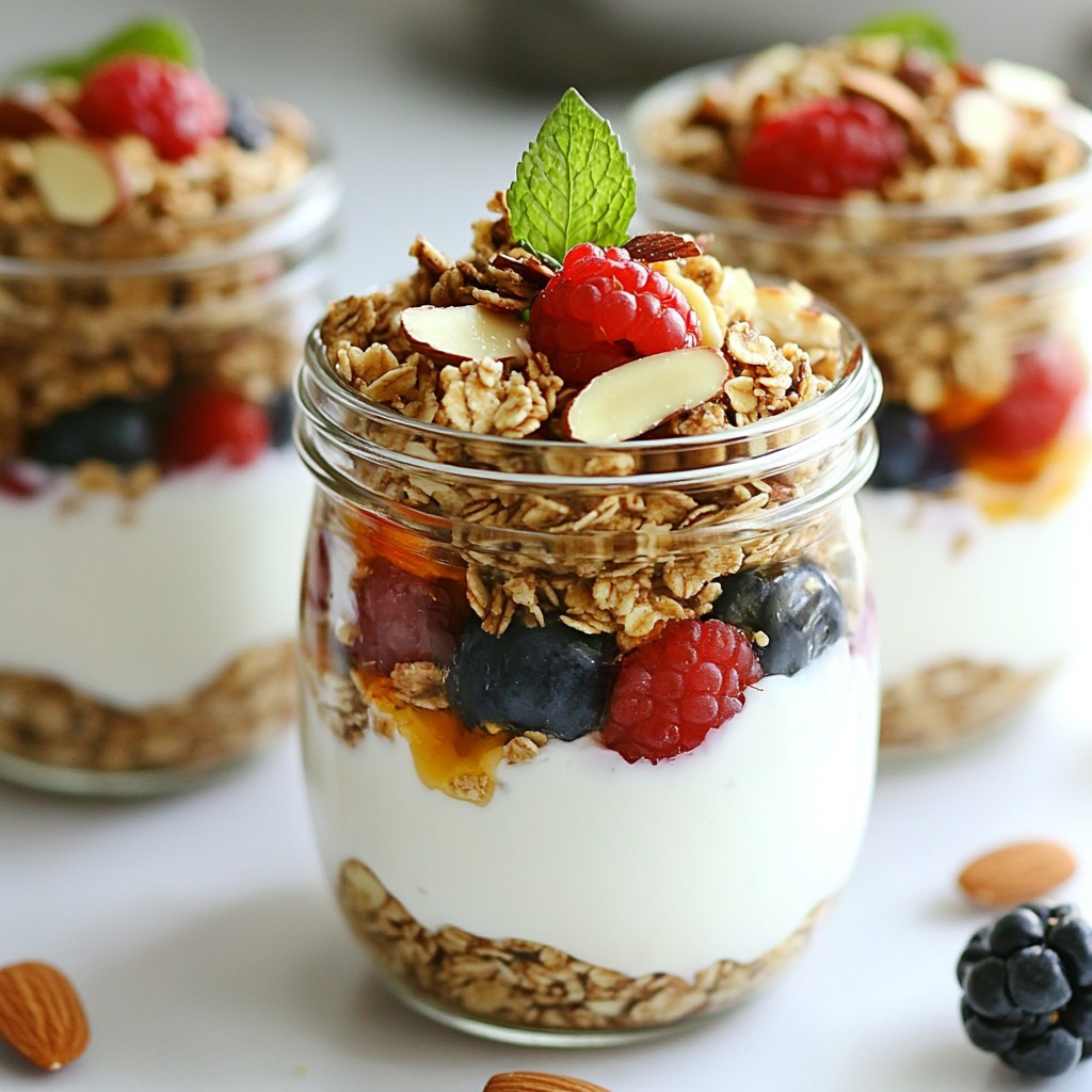 Yogurt Parfait Meal Prep Jars for Easy Healthy Snacks