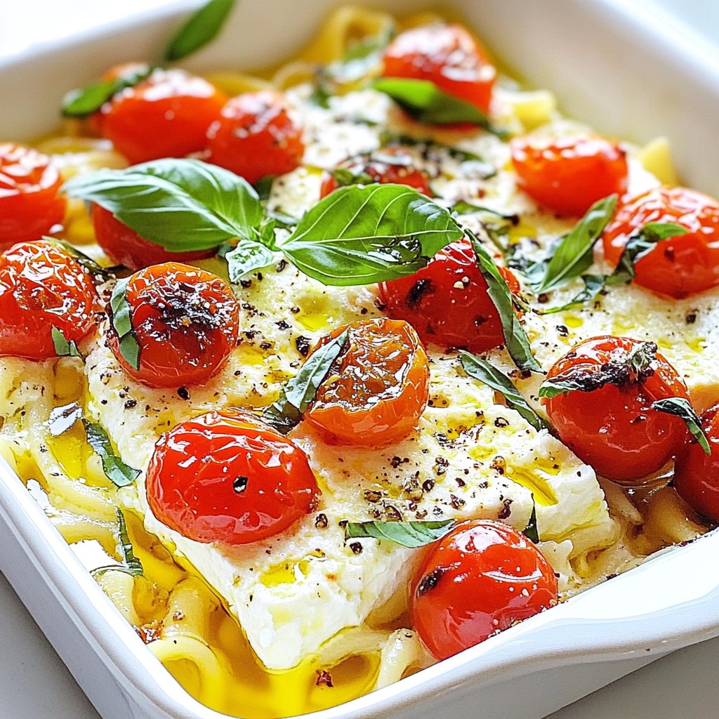 Baked Feta Pasta Simple and Satisfying Dish