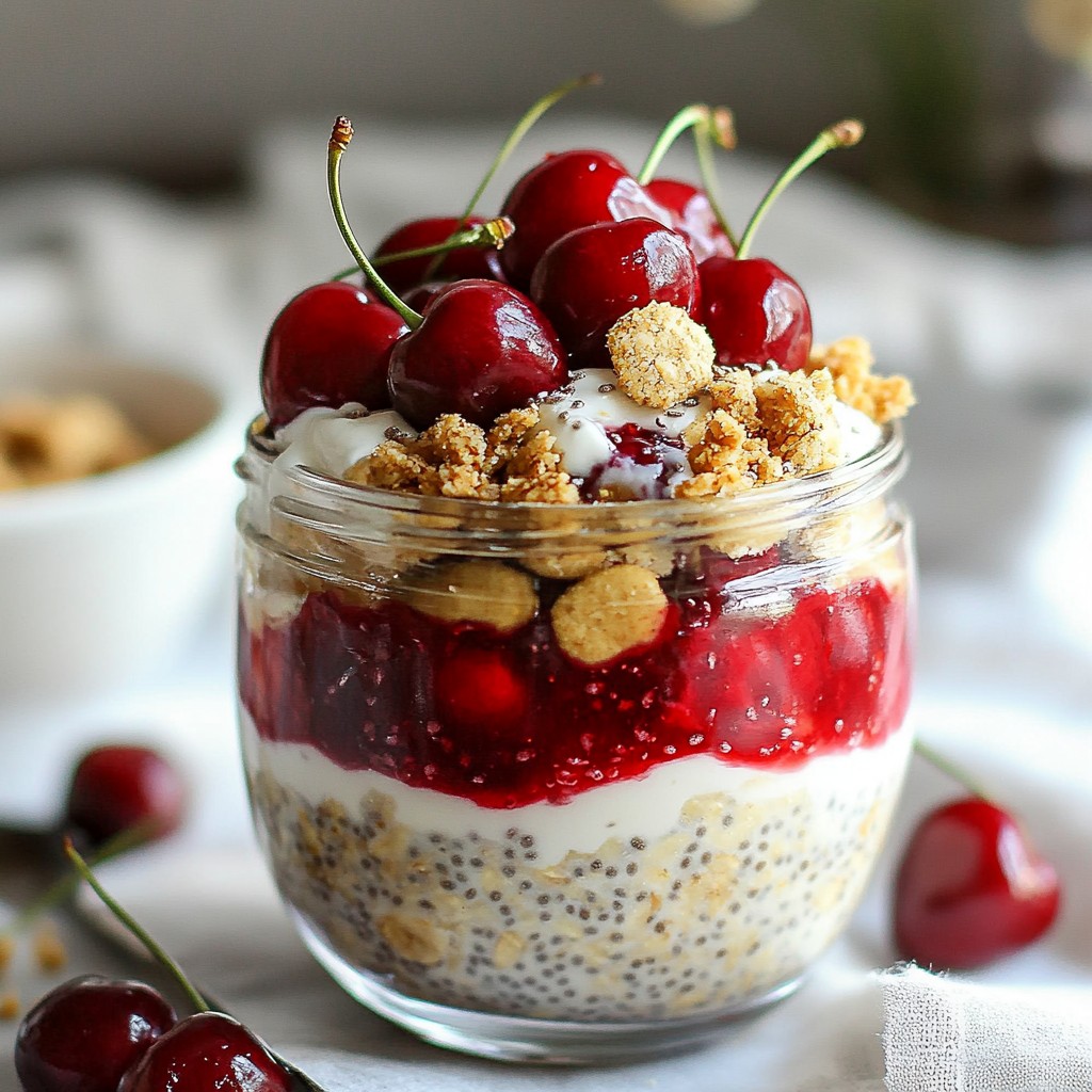 Cherry Pie Overnight Oats Simple and Tasty Recipe