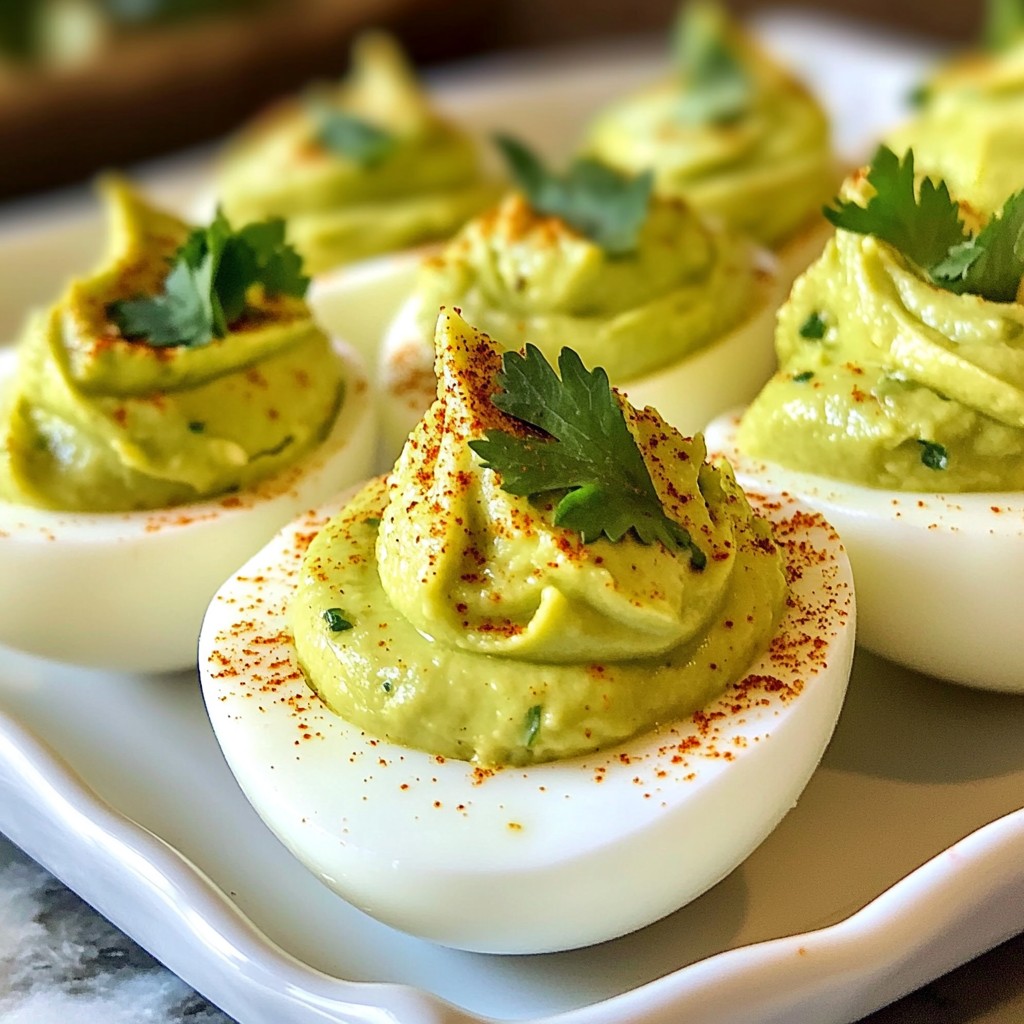 Avocado Deviled Eggs Creamy and Flavorful Snack