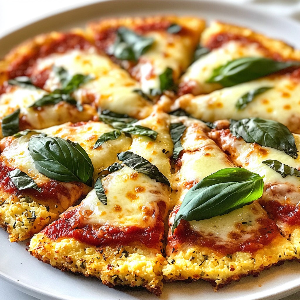 Cauliflower Crust Margherita Pizza Simple and Tasty