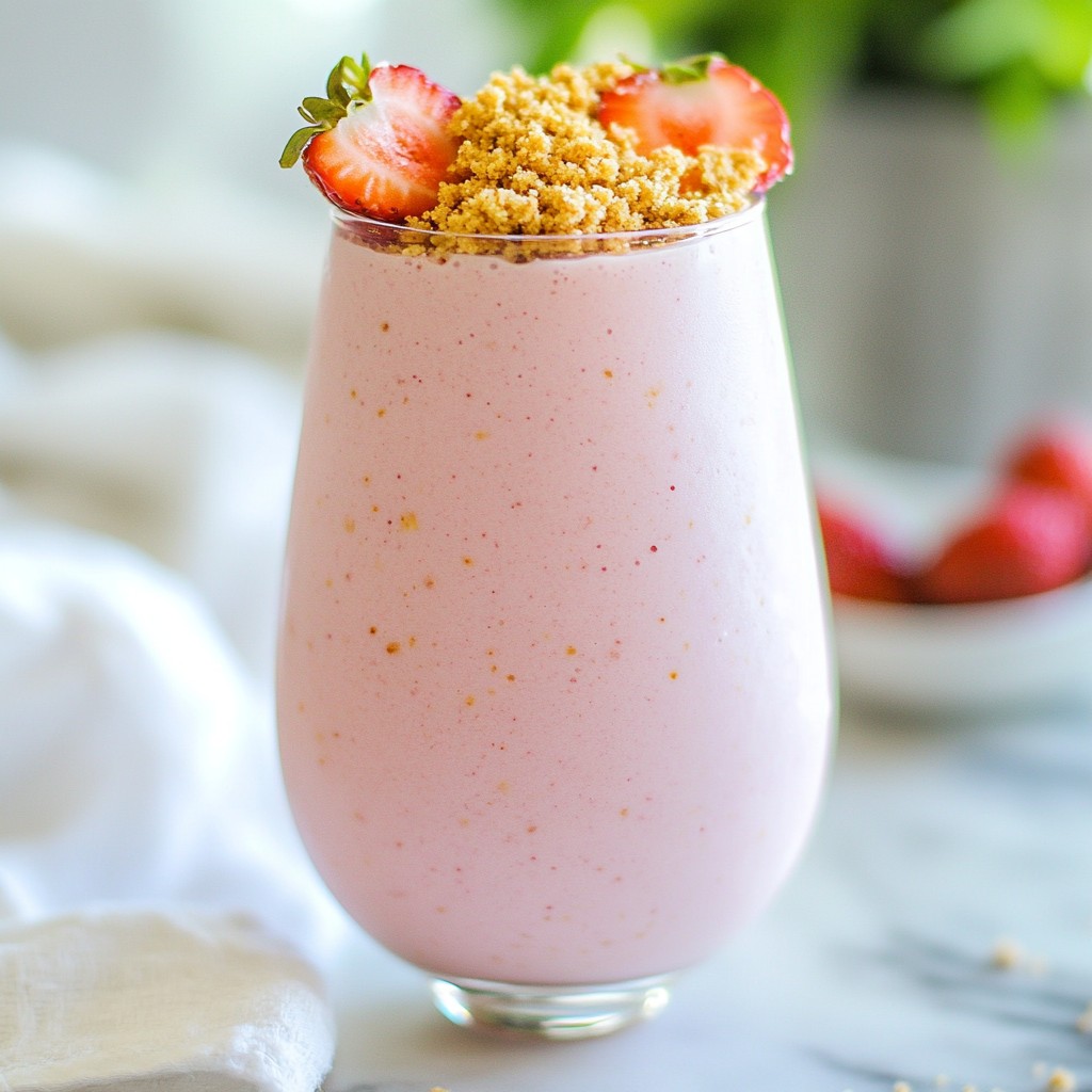 Strawberry Cheesecake Smoothie Delightful and Smooth