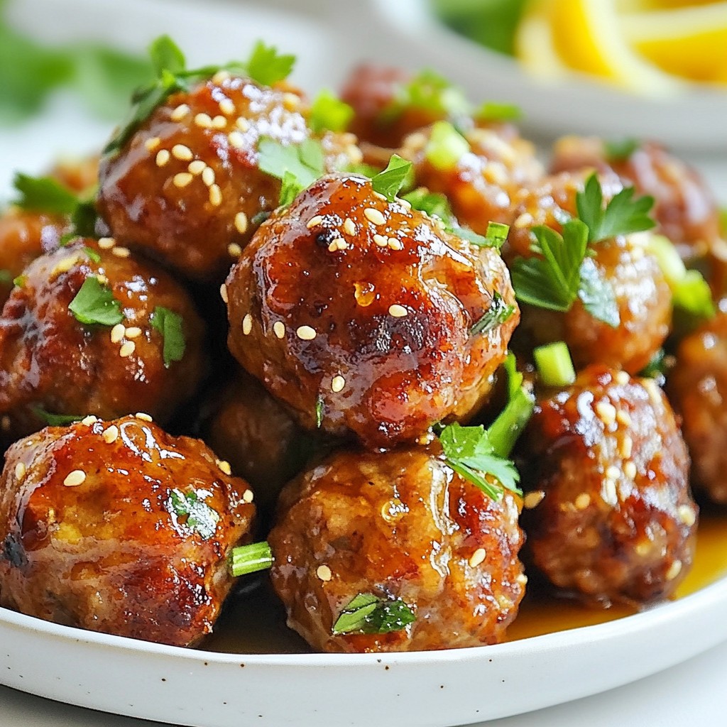 Honey Garlic Meatballs Easy and Flavorful Recipe
