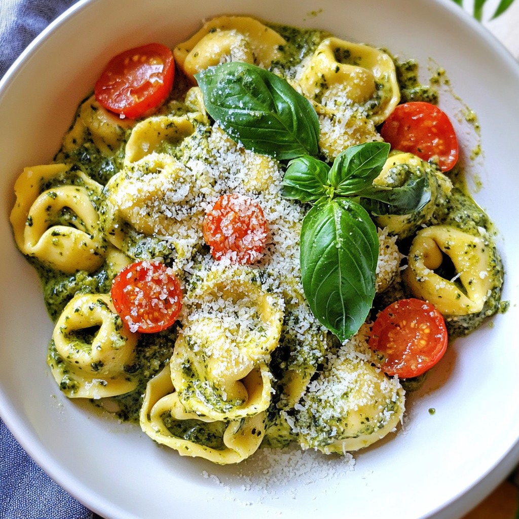 Creamy Pesto Tortellini Quick and Flavorful Meal