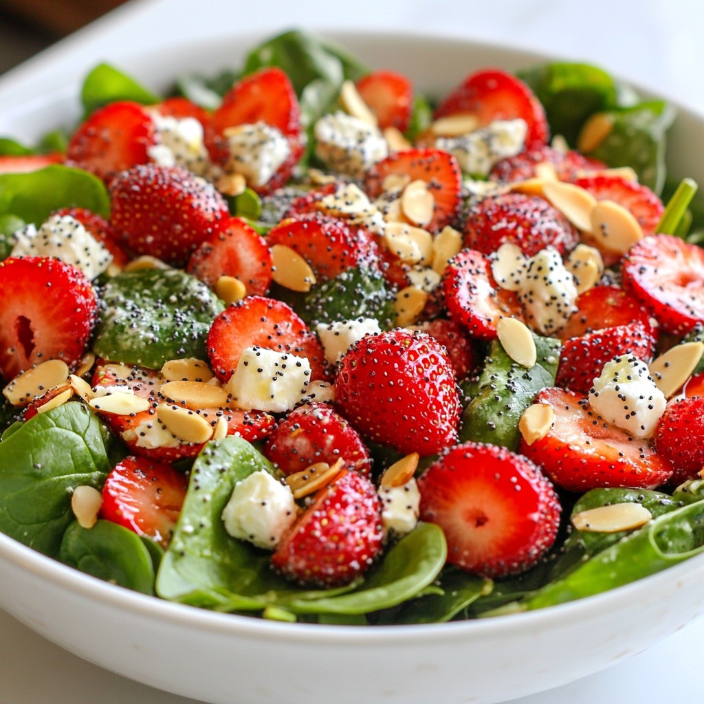 Strawberry Spinach Poppy Seed Salad Fresh Delight