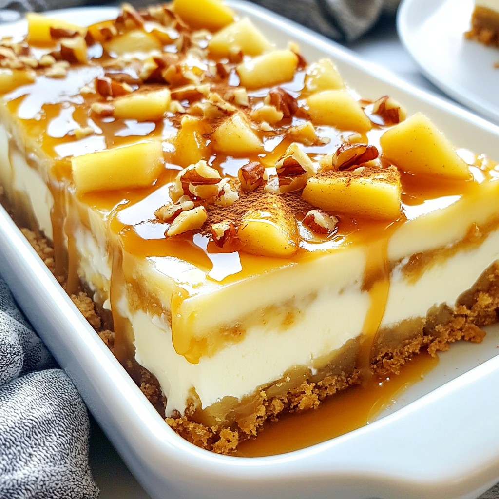 Caramel Apple Cheesecake Bars Tasty and Easy Recipe