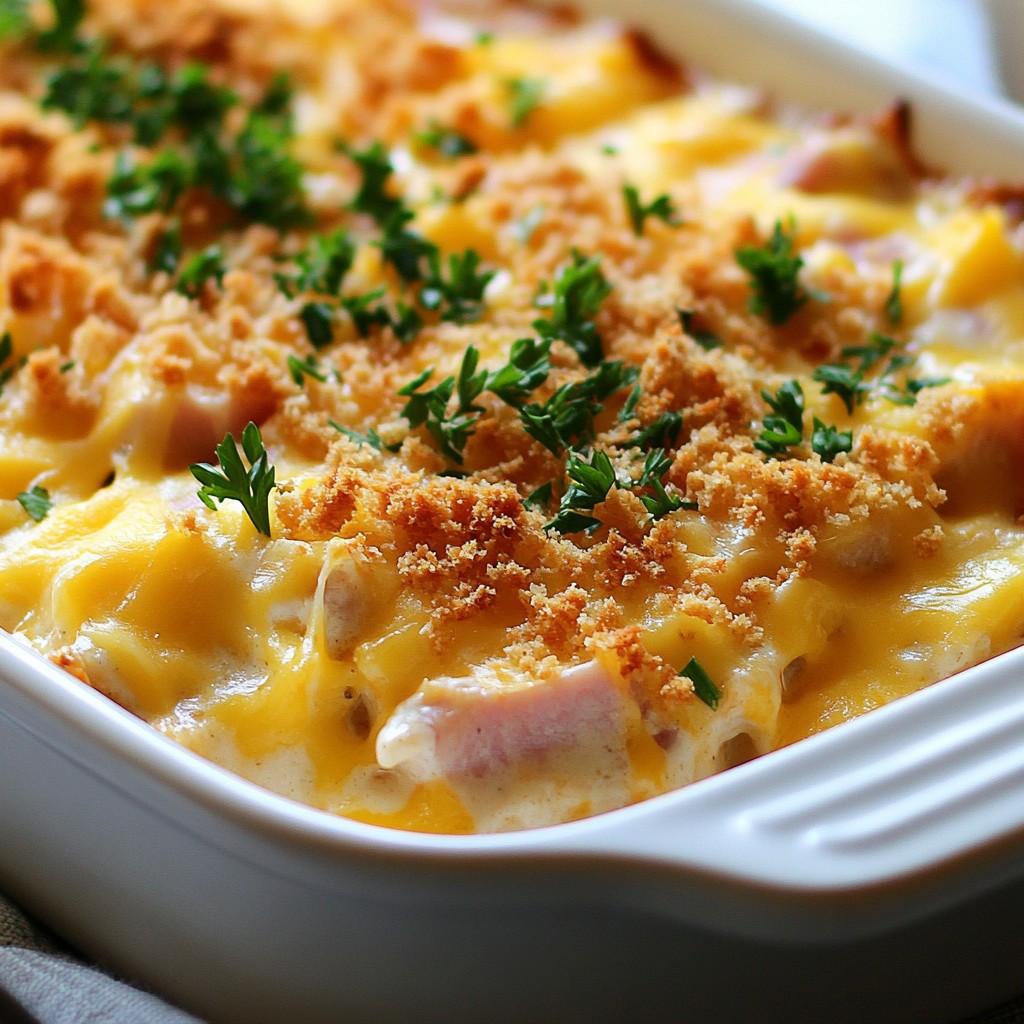 Creamy Chicken Cordon Bleu Casserole Delight