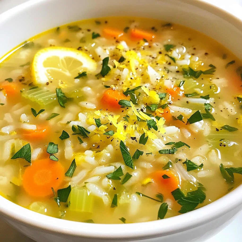 Greek Lemon Rice Soup Delicious Comforting Dish