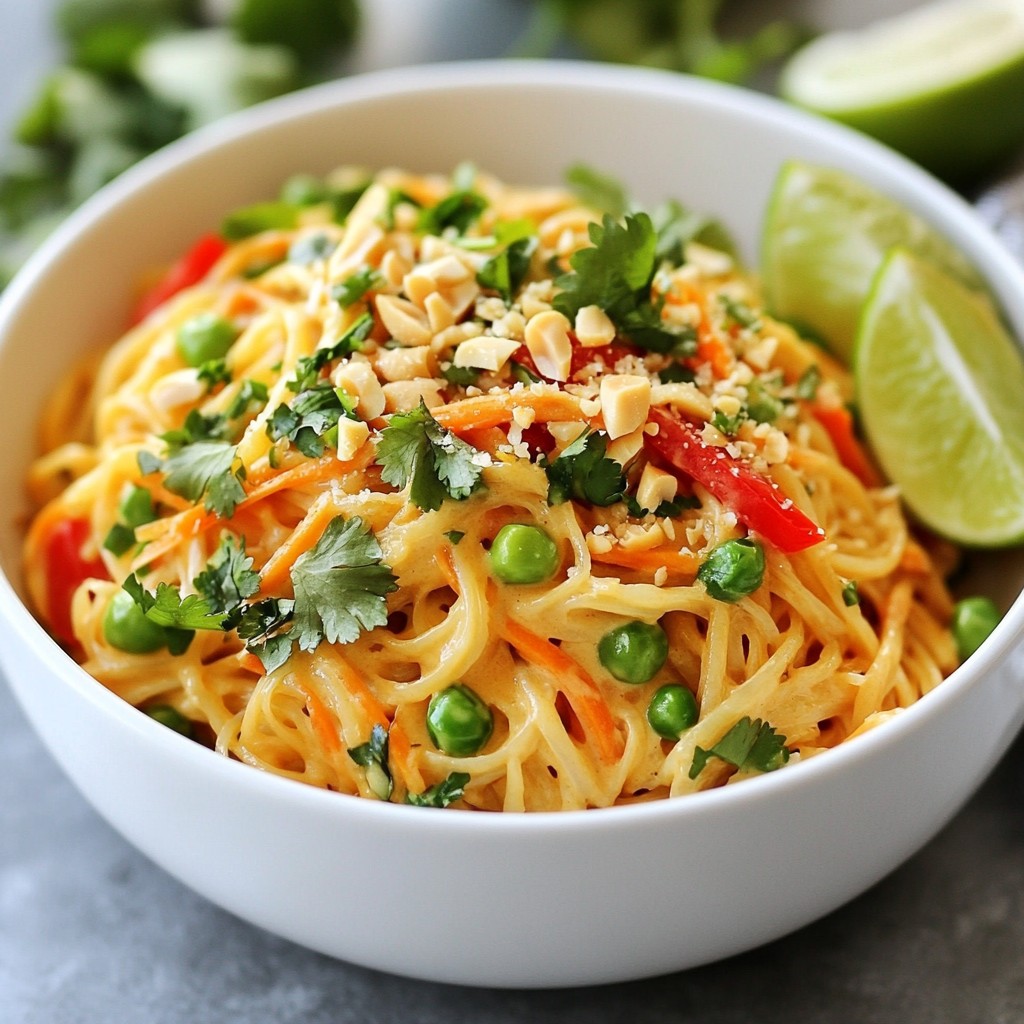 Minute Thai Peanut Noodles Quick and Easy Recipe