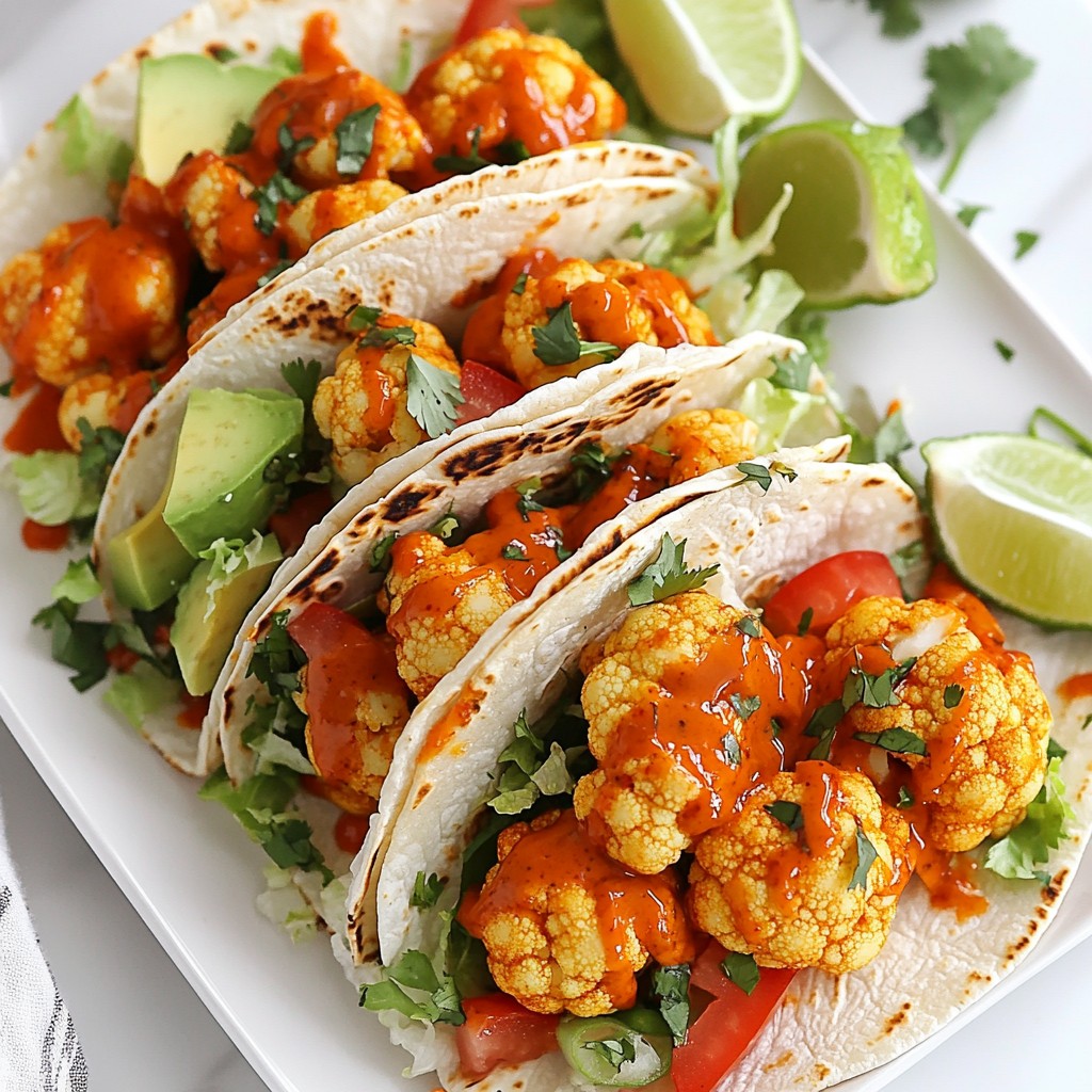 Flavorful Air Fryer Buffalo Cauliflower Tacos Recipe