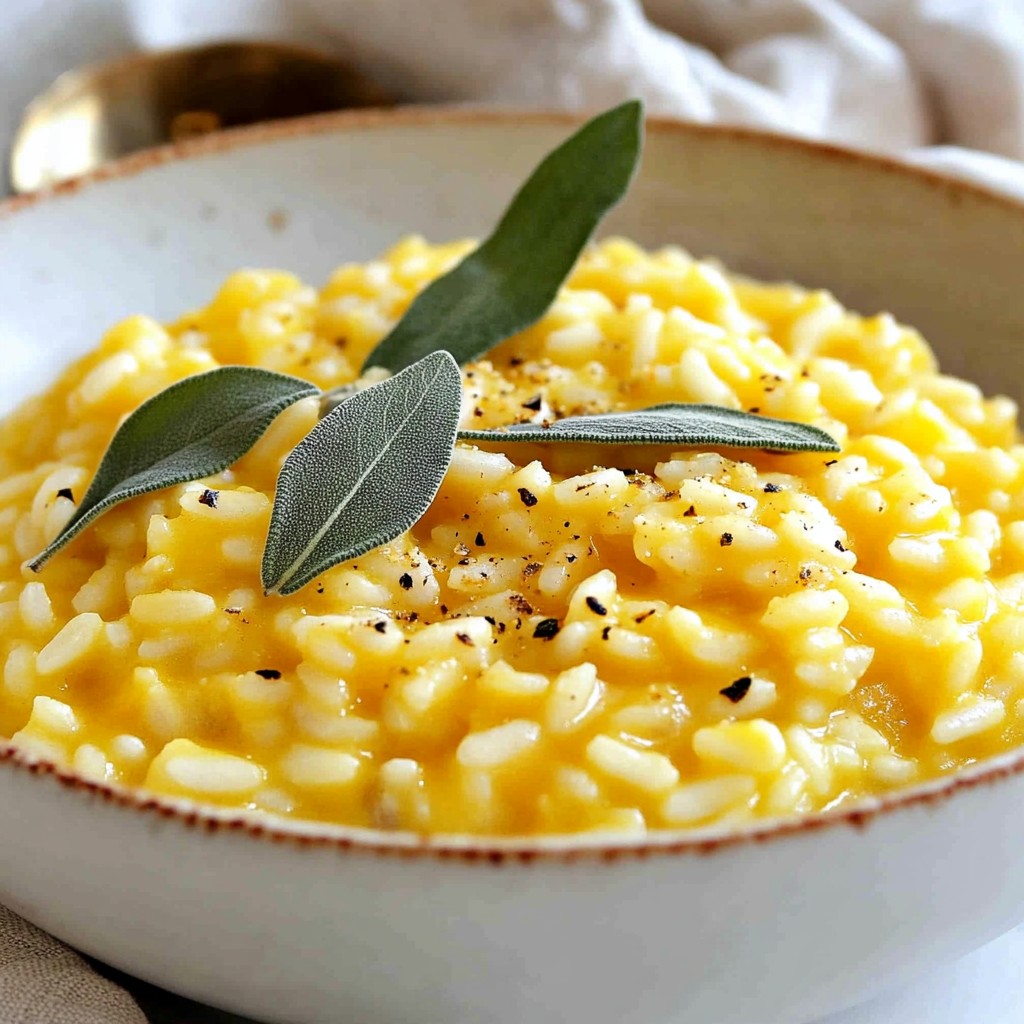 Winter Comfort Dinners Cozy Pumpkin Sage Risotto Recipe