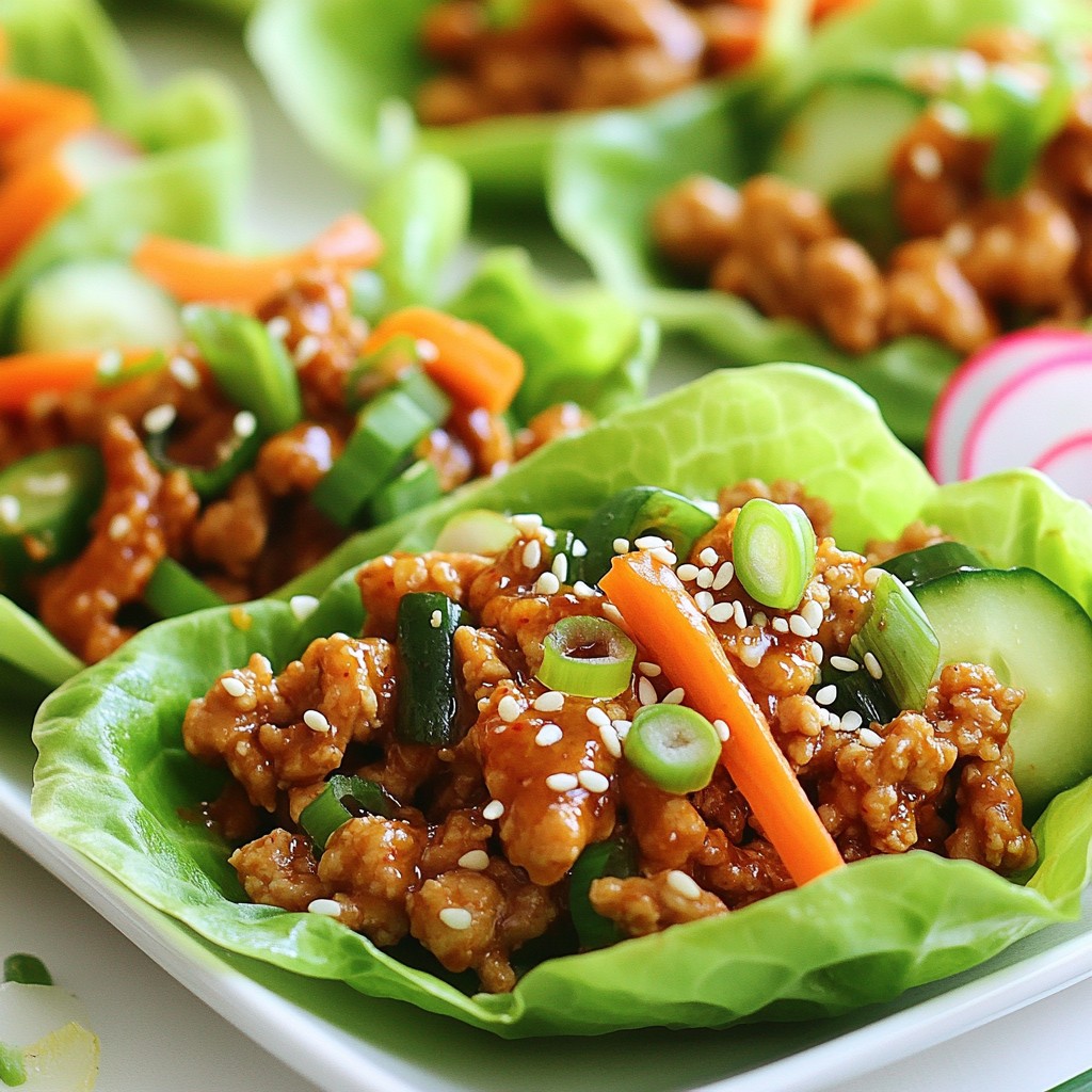 Spicy Korean Chicken Lettuce Wraps Simple and Tasty