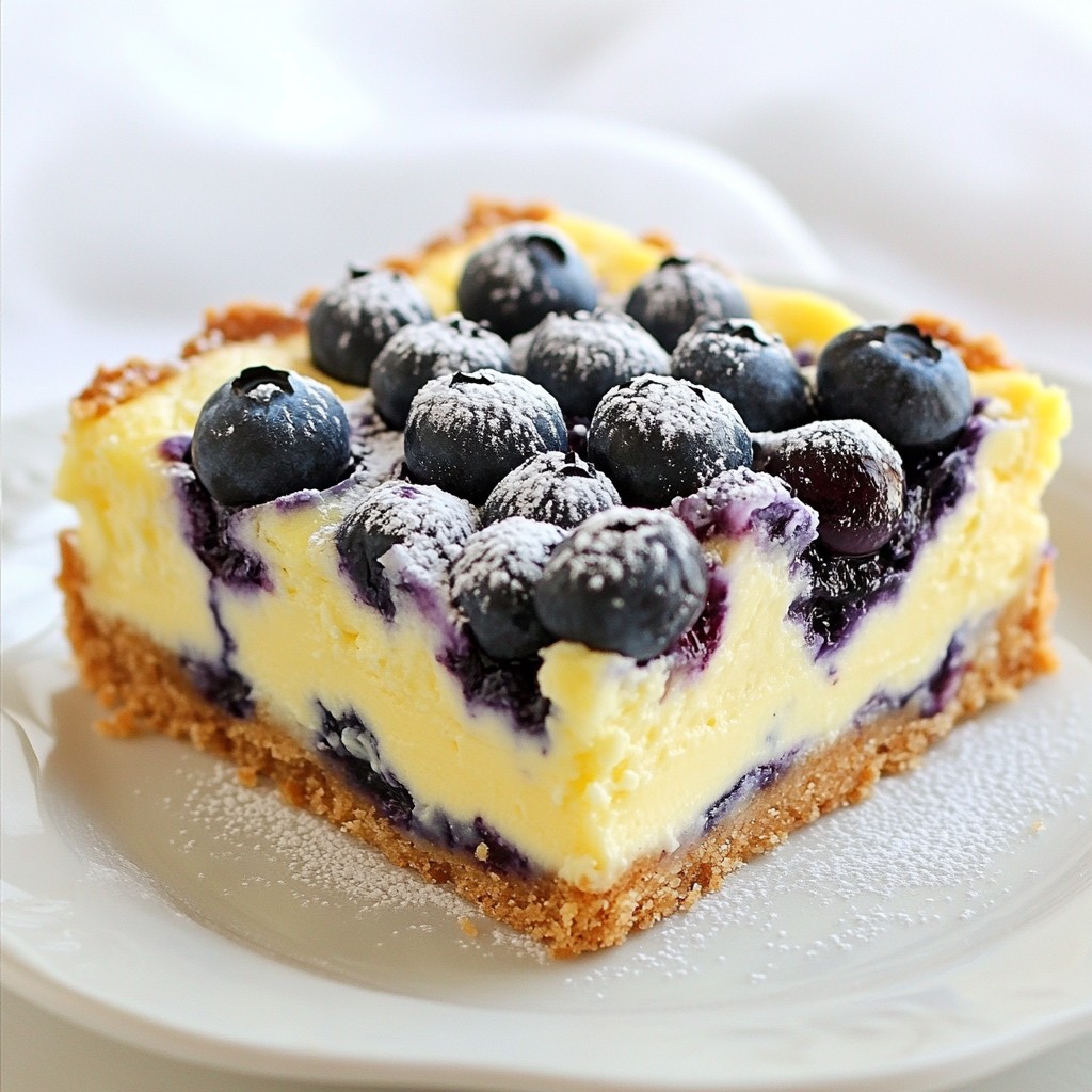 Blueberry Lemon Cheesecake Bars Easy and Delicious Treat