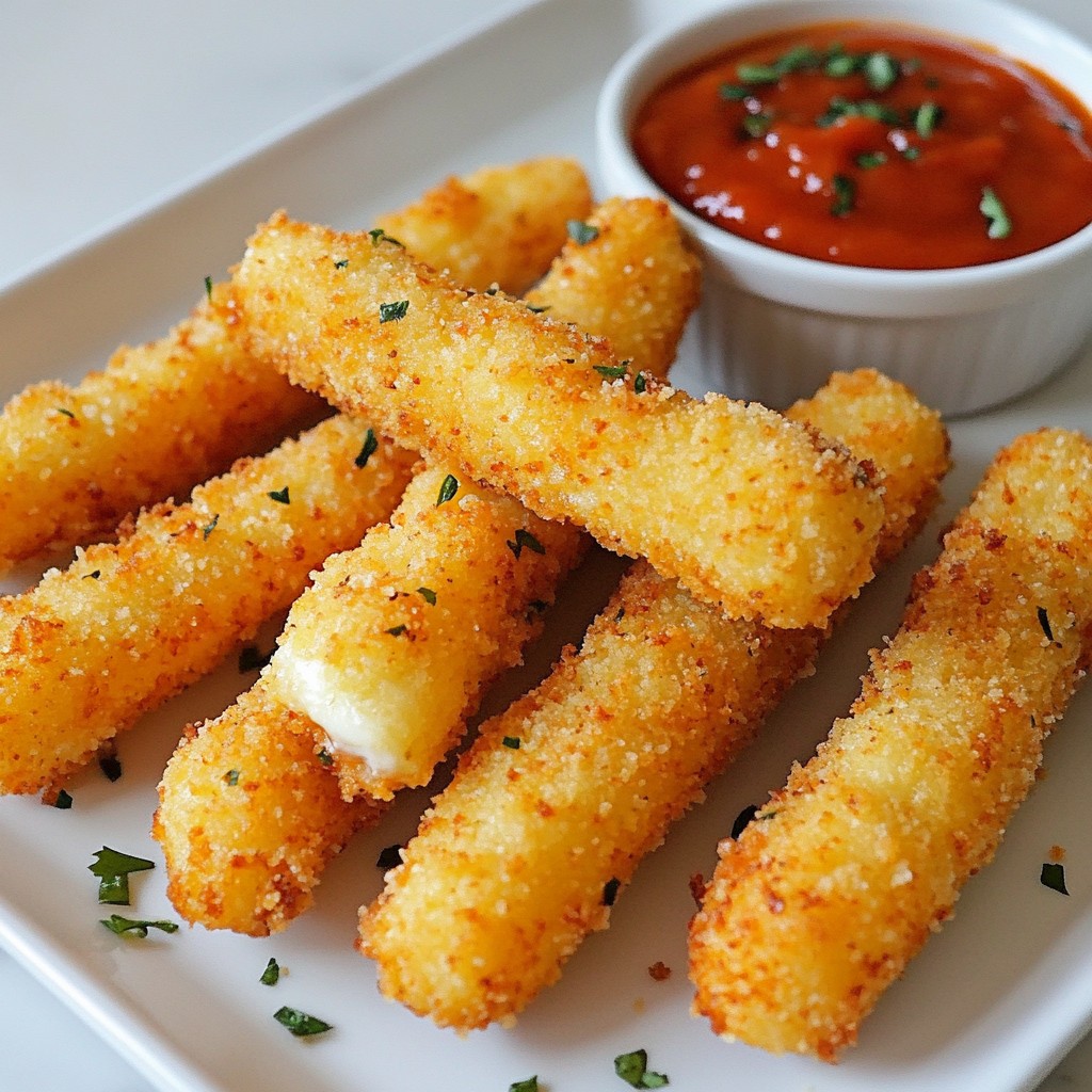 Air Fryer Mozzarella Sticks Crunchy and Tasty Snack