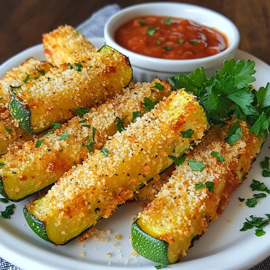 Garlic Parmesan Air Fryer Zucchini Fries Delight