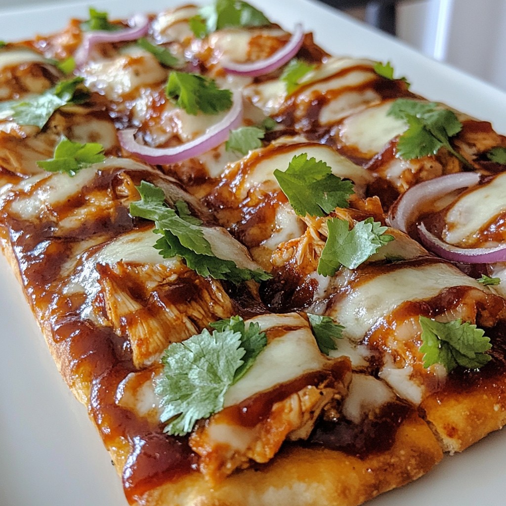 Savory BBQ Chicken Flatbread Pizza Easy Recipe
