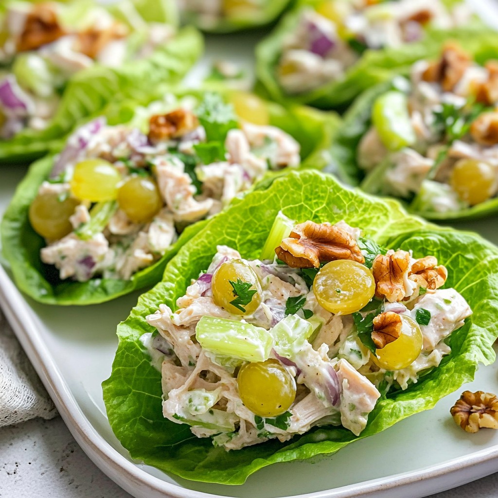 Greek Yogurt Chicken Salad Lettuce Wraps Delight