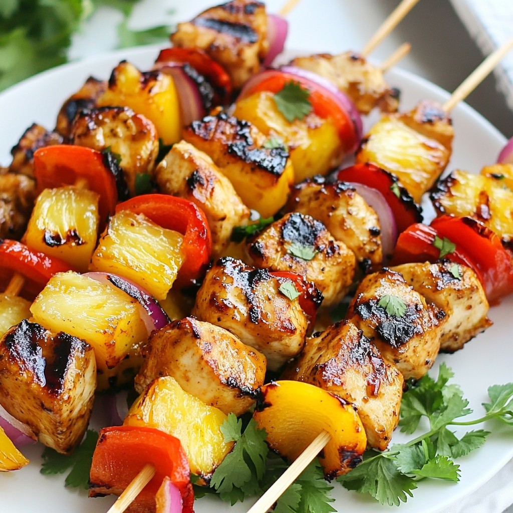 Hawaiian Chicken Kabobs Flavorful Grilling Delight