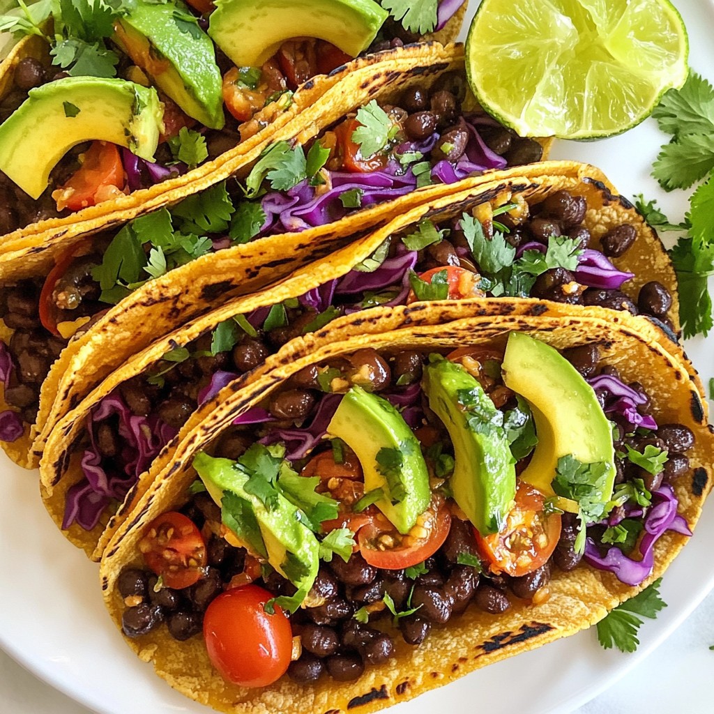 Honey Lime Black Bean Tacos Flavorful and Simple Meal