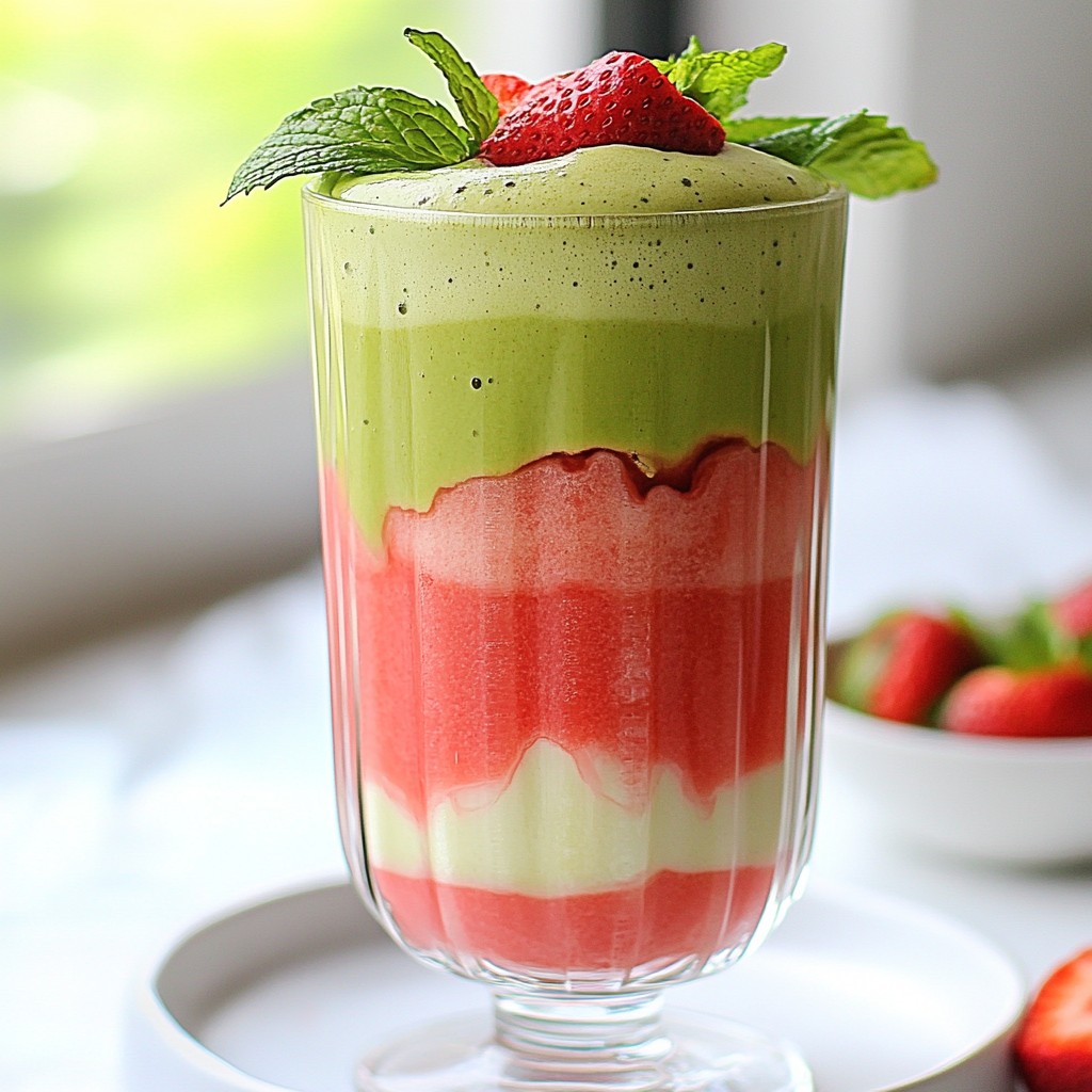 Strawberry Matcha Latte Refreshing and Healthy Drink