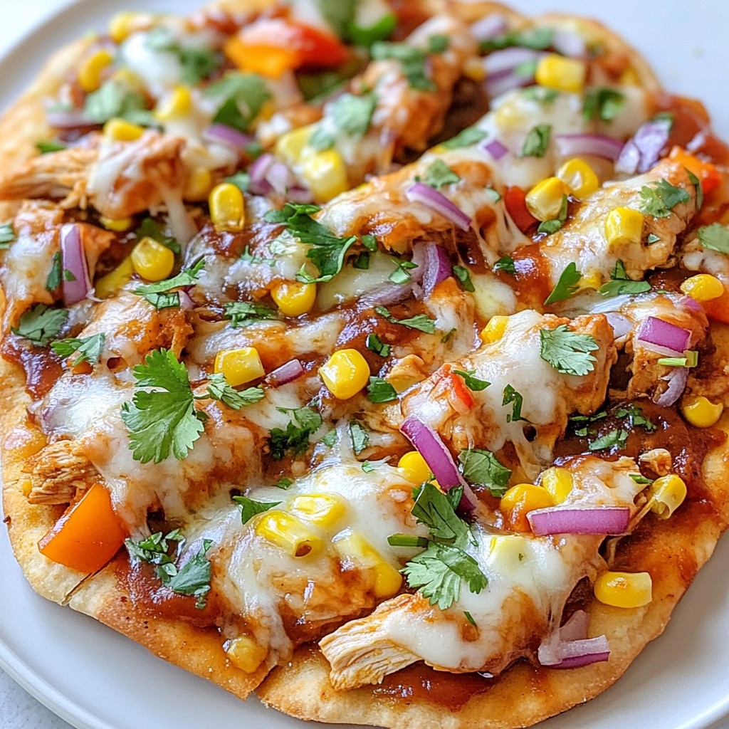 BBQ Chicken Flatbread Pizza Flavorful and Easy Recipe
