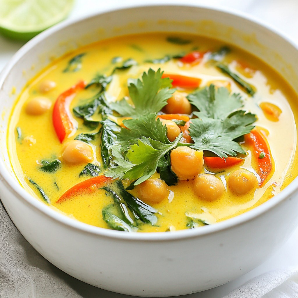 Coconut Curry Chickpea Soup Simple and Flavorful Dish