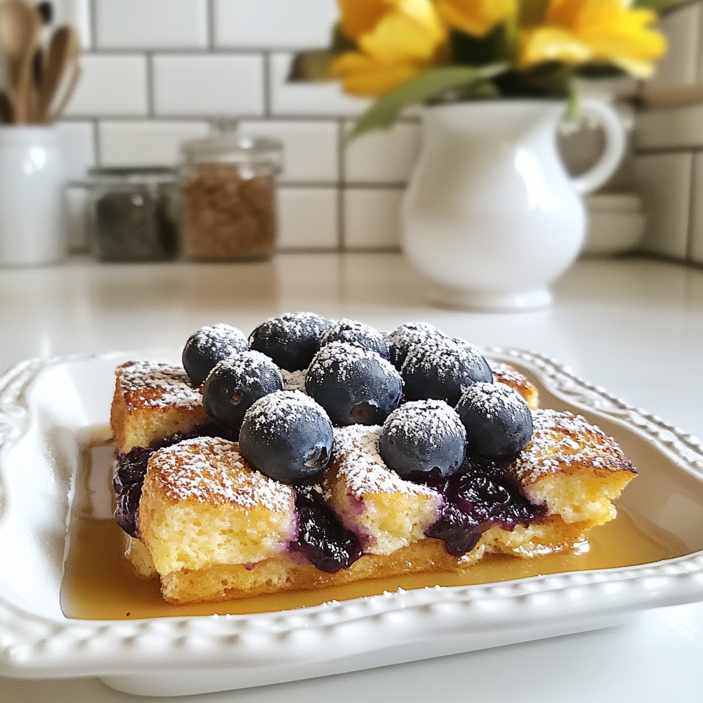 Blueberry Cheesecake French Toast Casserole Delight