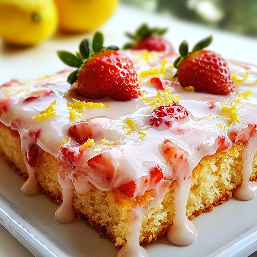 Strawberry Lemonade Sheet Cake Simple and Sweet Treat